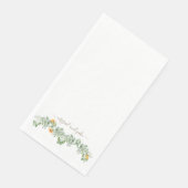 Serviette En Papier Fleurs de soleil élégantes & Foliage Mariage perso (Coin)