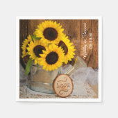 Serviette En Papier Fleurs de soleil et d'eau de jardin peuvent grange (Devant)