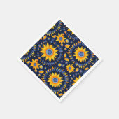 Serviette En Papier Fleurs de soleil jaunes de marine folk (Coin)