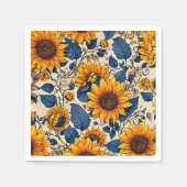 Serviette En Papier Fleurs de soleil rayonnantes : Symphonie de joie c (Devant)