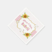 Serviette En Papier Fleurs de soleil rose En vichy bébé Q Barbeque (Coin)