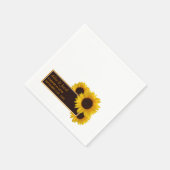 Serviette En Papier Fleurs de soleil rustiques - Mariage floral (Coin)