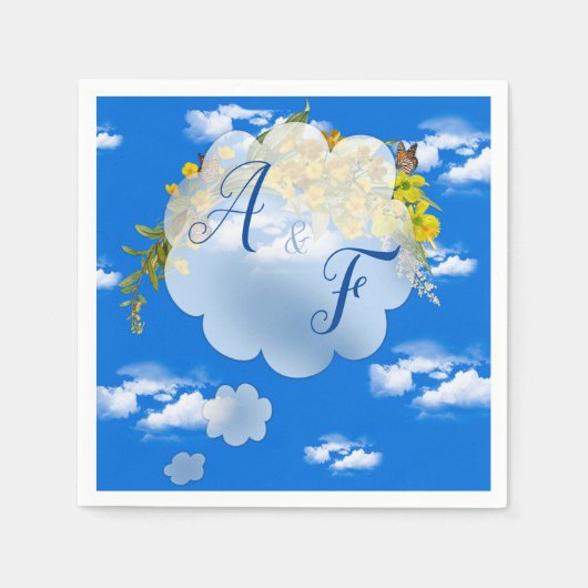 Serviette En Papier Fleurs de tasse à beurre de printemps (Devant)