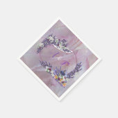 Serviette En Papier Fleurs de Tuberose et de Lavande (Coin)