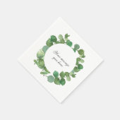 Serviette En Papier Fleurs de verdure boho eucalyptus (Coin)