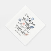 Serviette En Papier Fleurs de verset biblique (Coin)