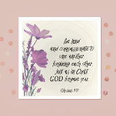 Serviette En Papier Fleurs de verset biblique