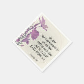 Serviette En Papier Fleurs de verset biblique (Coin)