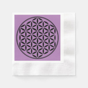 Serviette En Papier FLEURS DE VIE - Symbole de géométrie sacrée plein