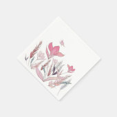 Serviette En Papier Fleurs d'eau (Coin)