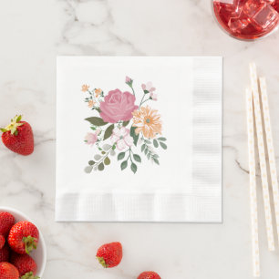 Serviette En Papier Fleurs d'eau