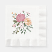 Serviette En Papier Fleurs d'eau (Devant)