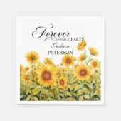 Serviette En Papier Fleurs D'Eau Fleurs De Soleil Célébration De La Vi (Devant)