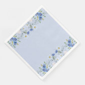 Serviette En Papier Fleurs délicates bleu simple Mariage Anniversaire (Coin)