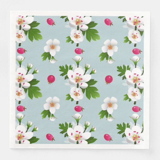 Serviette En Papier Fleurs d'épines (Devant)