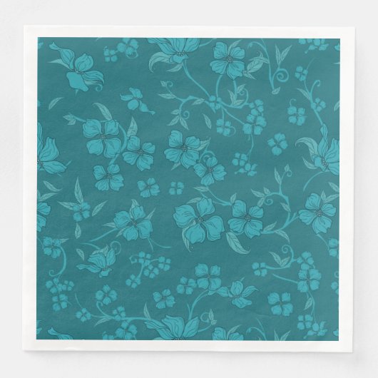 Serviette En Papier Fleurs déplaisantes Motif 2 (Devant)