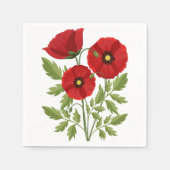 Serviette En Papier Fleurs d'été joyeuses floraison de pavot (Devant)