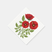 Serviette En Papier Fleurs d'été joyeuses floraison de pavot (Coin)