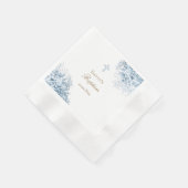 Serviette En Papier fleurs d'haleine bleu pastel Baptême (Coin)