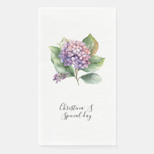Serviette En Papier Fleurs d'hortensia flore fleuriste amoureux aquare