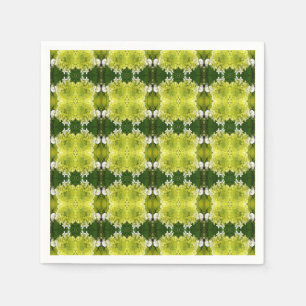 Serviette En Papier Fleurs d'hydrangea abstraites vert chartreuse