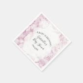 Serviette En Papier Fleurs d'Hydrangée rose bébé brasse douche (Coin)