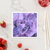 Serviette En Papier Fleurs d'Hydrangée violette (En situation)