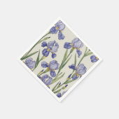 Serviette En Papier Fleurs d'Iris Bleu (Coin)