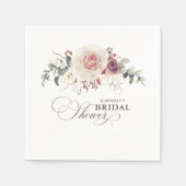 Serviette En Papier Fleurs d'ombre Terre Élégant Boho N'importe quelle (Devant)