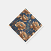 Serviette En Papier Fleurs d'or (Coin)