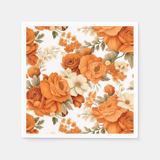 Serviette En Papier Fleurs d'oranger bohème (Devant)