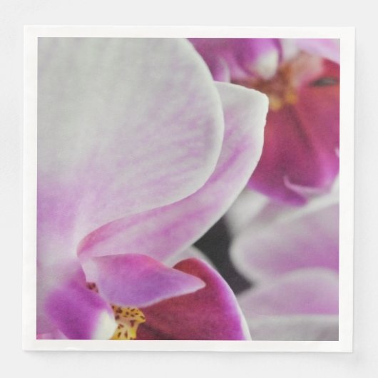 Serviette En Papier Fleurs d'orchidées roses (Devant)