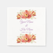 Serviette En Papier Fleurs d'orchidées roses Thunder_Cove (Devant)