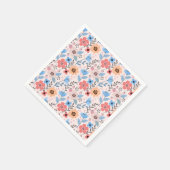 Serviette En Papier Fleurs douces et petits coeurs serviettes (Coin)