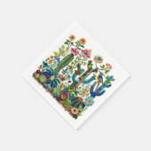 Serviette En Papier Fleurs du désert Eden brodé (Coin)