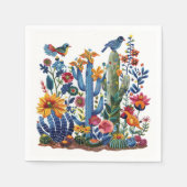 Serviette En Papier Fleurs du désert Saguaro Serenade (Devant)