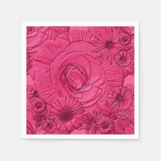 Serviette En Papier Fleurs embouteillées-Berry-COCKTAIL NAPKINS (Devant)