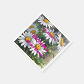 Serviette En Papier Fleurs en aquarelle Réception de mariage mignonne  (Coin)