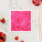 Serviette En Papier Fleurs en relief - NAPKINS Pink-COCKTAIL Hot (En situation)
