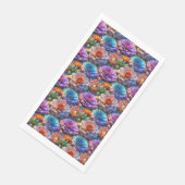 Serviette En Papier Fleurs en trois D (Coin)