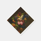 Serviette En Papier Fleurs et ananas sur une créature (Coin)