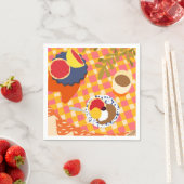 Serviette En Papier Fleurs et Brunch (En situation)