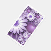 Serviette En Papier Fleurs et cœurs abstraits fractals de l'amour (Coin)