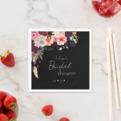 Serviette En Papier Fleurs et Fête des mariées verdoyantes foncées (En situation)