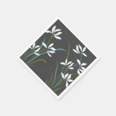 Serviette En Papier Fleurs et Herbe (Coin)