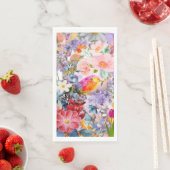 Serviette En Papier Fleurs et oiseaux (En situation)