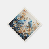 Serviette En Papier Fleurs et Oiseaux (Coin)