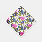 Serviette En Papier Fleurs Et Paillettes P32 Papier De Déjeuner (Coin)