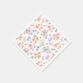 Serviette En Papier Fleurs et papillons (Coin)