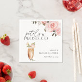 Serviette En Papier Fleurs et Prosecco Fête de Mariage Florale (En situation)